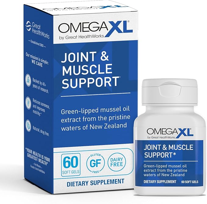 OmegaXL Joint Support Supplement, for Relief - Natural Muscle Support, 100% Drug-Free, 60, 120, 300 Count