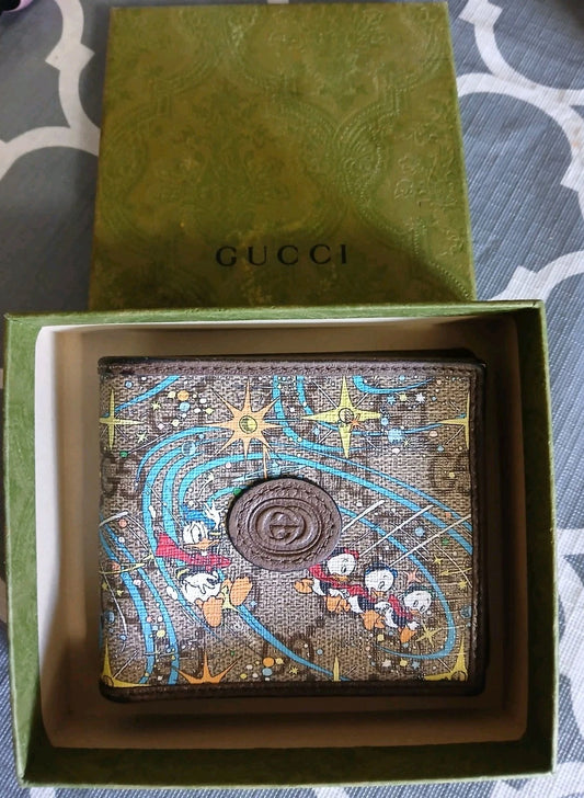 Gucci x Disney Donald Duck GG Supreme Canvas Bifold Wallet